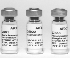 Small bottles of ATCC Preceptrol Cultures.