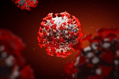 3D illustration of SARS-CoV-2