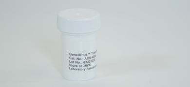 White, capped vial labeled GeneXplus.