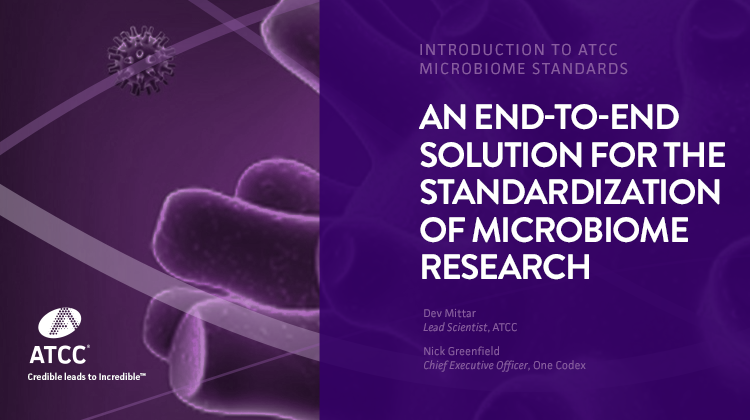 An End-to-end Solution for the Standardization of Microbiome Research webinar overlay image