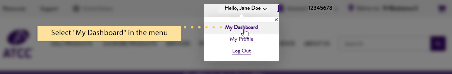 Go to My Dashboard