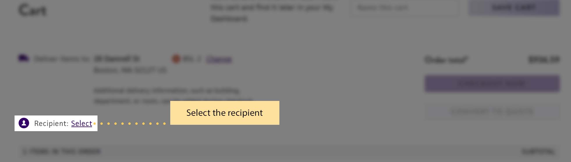 Select the Recipient